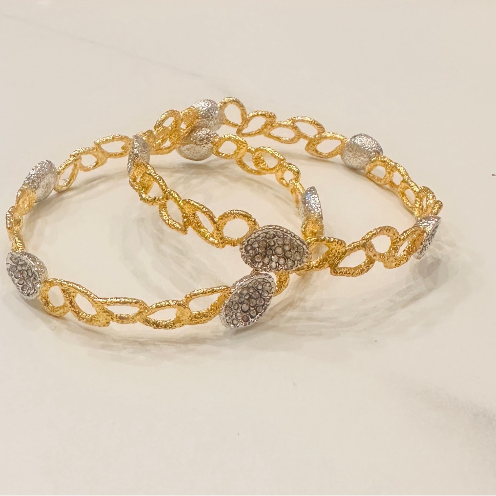 Alexis Bittar Elegant Gold and Silver Women's Bracelet Set